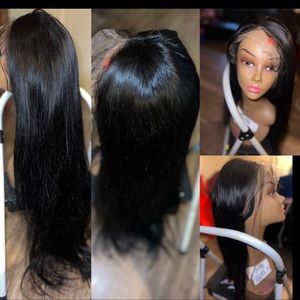 28in Jet Black Human Hair Frontal wig